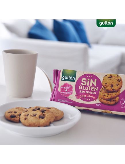 Gullon Печиво без глютену і цукру Chip Choco 130 г, зображення 3