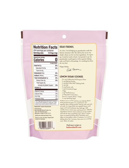 Bob's Red Mill Сода харчова без глютену 453 г - ТЕРМІН ПРИДАТНОСТІ 05.12.25, зображення 3