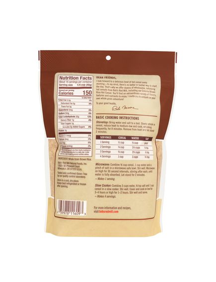 Bob's Red Mill Каша з коричневого рису без глютену 737 г, зображення 4