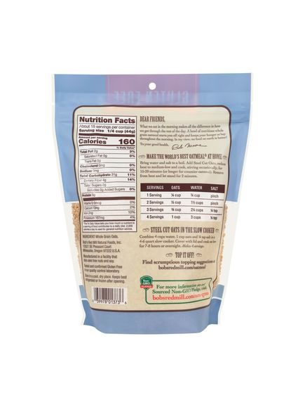 Bob's Red Mill Вівсянка різана сталлю без глютену Gluten Free Steel Cut Oats 680 г, зображення 2