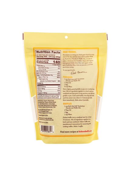 Bob's Red Mill Суміш гречана для випічки Панкейки-Вафлі-Млинці органічна 680 г, зображення 5