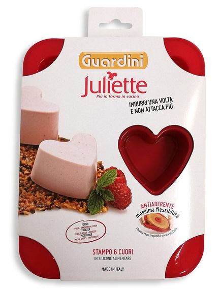 Guardini Форма силіконова для випічки мафінів 6шт Juliette Серце, зображення 2