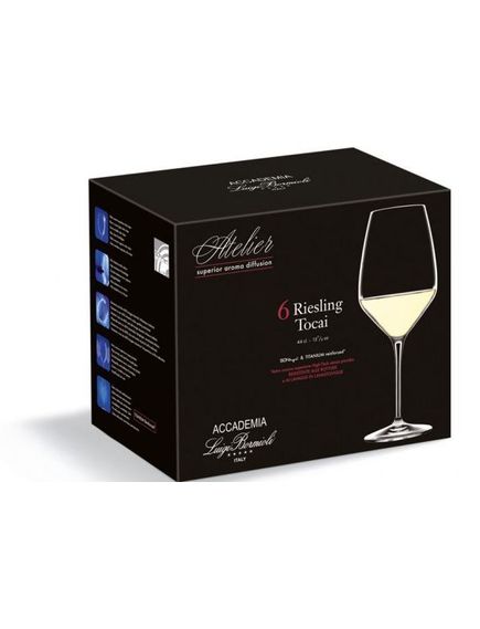 Luigi Bormioli Набір бокалів для білого вина Рислінг-Токай Atelier 6шт по 440мл, зображення 2