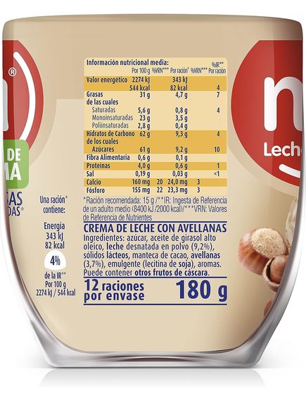 Nocilla Паста з лісовими горіхами Горіхове Молоко 180 г, зображення 2