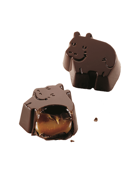 Baru Цукерки з чорного шоколаду з солоною карамеллю Dreamy Hippo 60 г, зображення 2