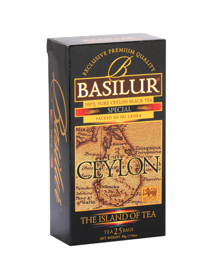 Basilur Чай чорний Чайний Острів Цейлон Особливий пакет 25шт*2 г, зображення 2