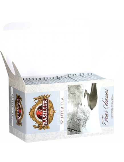 Basilur Four Seasons Чай чорний Зимовий Чай пакет-саше 25шт*2 г, зображення 2