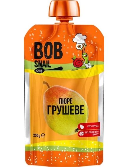 Bob Snail Пюре фруктове Груша упаковка 10шт*250 г, зображення 2