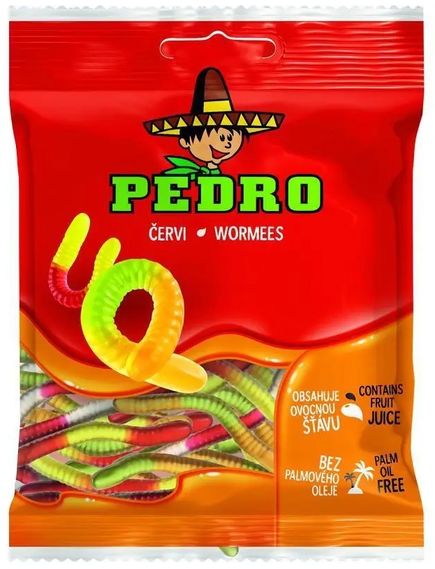 Желейки Черв'ячки Pedro бокс 20шт*80 г, зображення 2