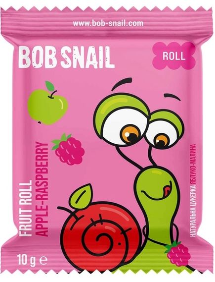 Bob Snail Цукерки фруктові Яблуко-Малина упаковка 30шт*10г, зображення 2