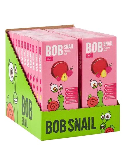 Bob Snail Мармелад натуральний Груша-Малина-Буряк упаковка 24шт*27г, зображення 2