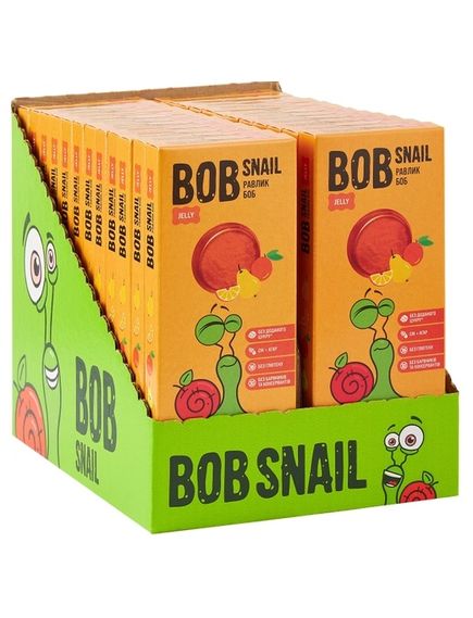 Bob Snail Мармелад натуральный Груша-Апельсин упаковка 24шт*27г, зображення 2