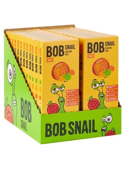 Bob Snail Мармелад натуральний Яблуко-Манго-Гарбуз-Чіа упаковка 24шт*27г, зображення 2