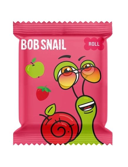 Bob Snail Цукерки фруктові Яблуко-Полуниця упаковка 30шт*10г, зображення 2