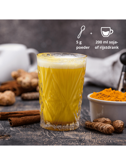 Суміш для приготування лате веганського Імбир-Куркума органічна Purasana 120 г, зображення 2