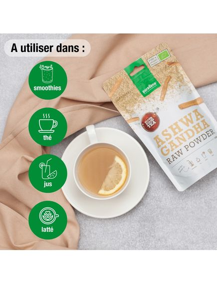 Порошок Ашваганди сирий органічний Purasana 200 г, зображення 2