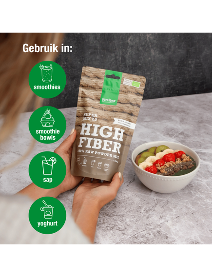 Purasana Суміш Super Mix Висококлітковинна органічна 250 г, зображення 2