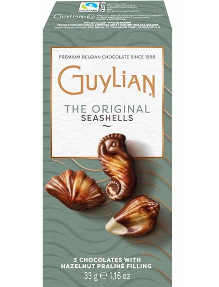 Guylian Цукерки шоколадні з лісовим горіхом Морські Мушлі упаковка 24шт*33 г, зображення 2