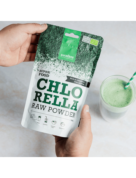 Порошок з Хлорели сирий органічний Purasana 200 г, зображення 2