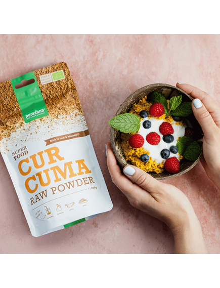 Порошок куркуми сирий органічний Purasana 200 г, зображення 4