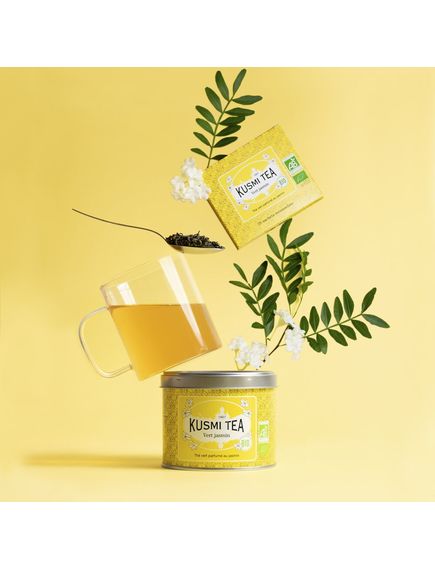 Kusmi Tea Чай зелений Жасмін органічний розсипний 90 г, зображення 3
