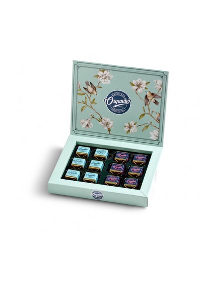 Chocolate Organiko Цукерки шоколадні асорті Фундучно-Мигдалеве Праліне органічні 120 г, зображення 2