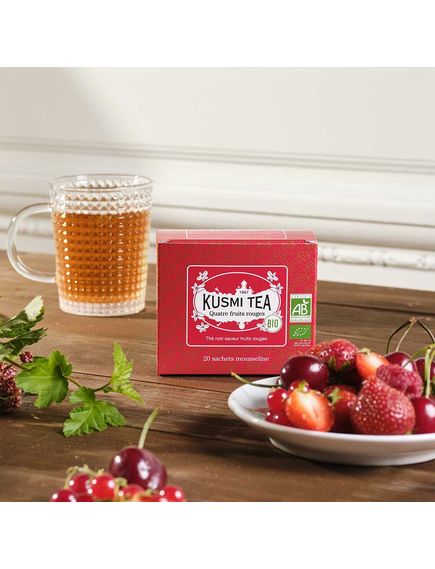 Kusmi Tea Чай чорний 4 Червоних Фрукти органічний пакет 20шт*2 г, зображення 2