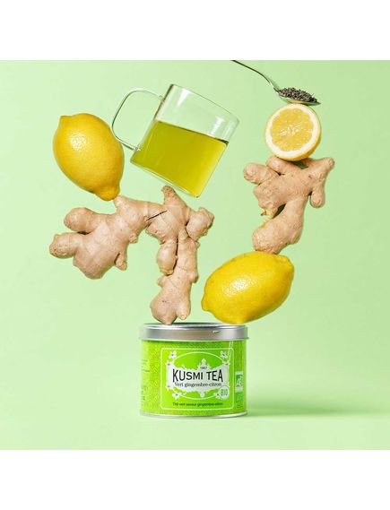 Kusmi Tea Чай зелений Імбир-Лимон органічний розсипний 100 г, зображення 4