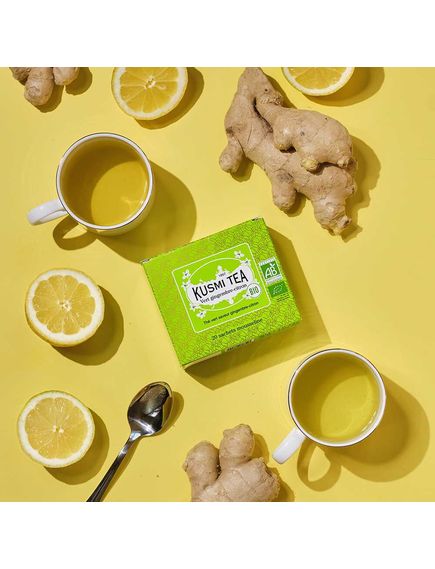 Kusmi Tea Чай зелений Імбир-Лимон органічний пакет 20шт*2 г, зображення 2