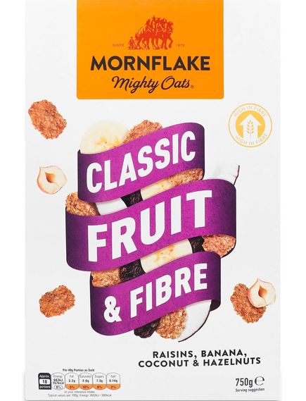 Mornflake Пластівці пшеничні з родзинками, бананом, кокосом і фундуком 750 г, зображення 2