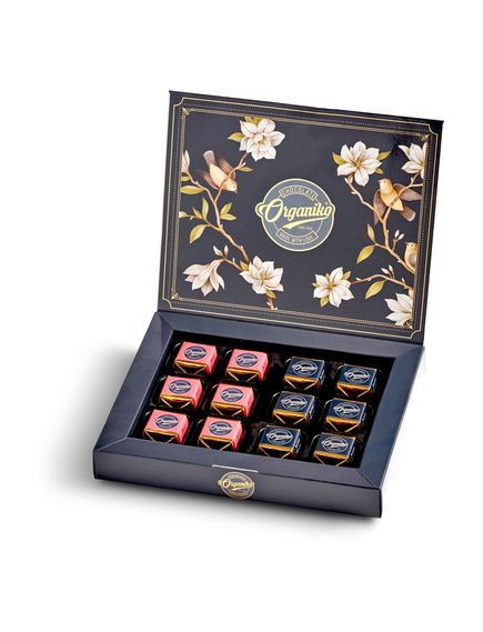 Chocolate Organiko Цукерки шоколадні асорті Фундучне Праліне органічні 120 г, зображення 2