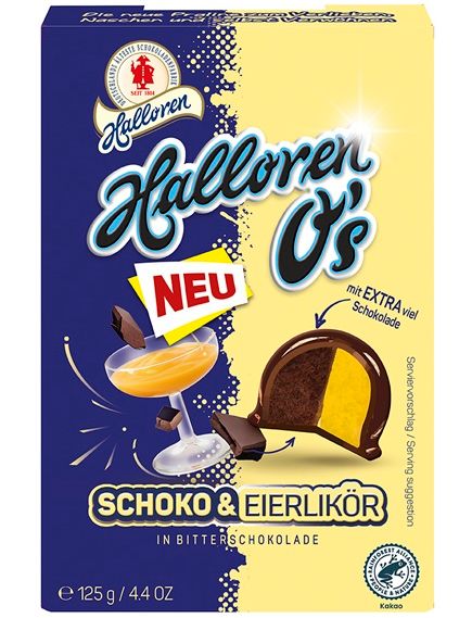 Halloren Цукерки шоколадні Шоколад та Яєчний Лікер 125 г, зображення 2