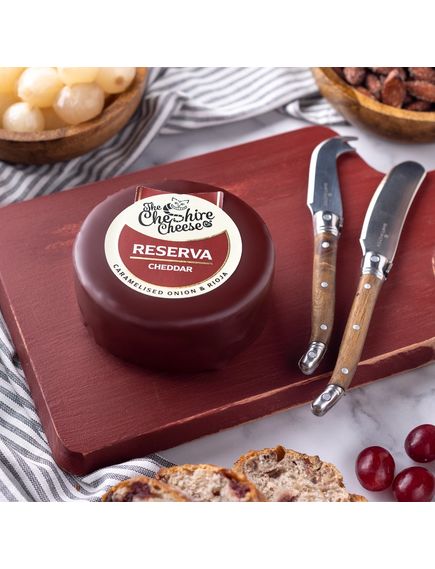 Сир Чеддер з червоним вином Ріоха та карамелізованою цибулею Cheshire Cheese 200 г, зображення 3