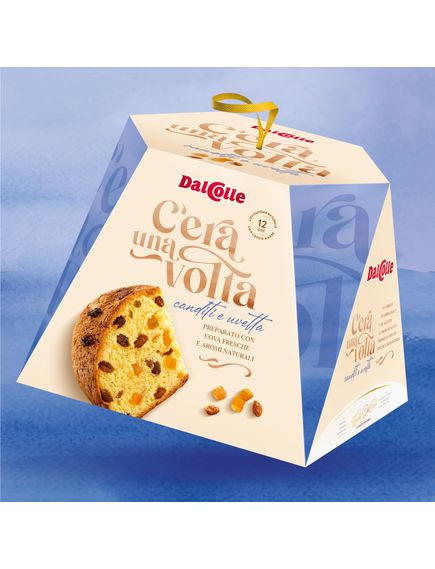 Панеттоне DalColle Традиційний з карамелізованими цукатами і родзинками 750 г, зображення 2