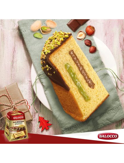 Пандоро Balocco MaxiСiok Крем Фісташка-Фундук 800 г, зображення 2
