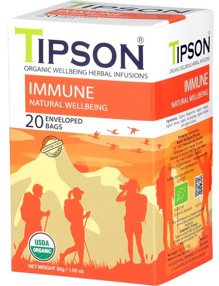Tipson Чай трав'яний Імунітет Бустер органічний пакет 20шт*1,5г, зображення 2