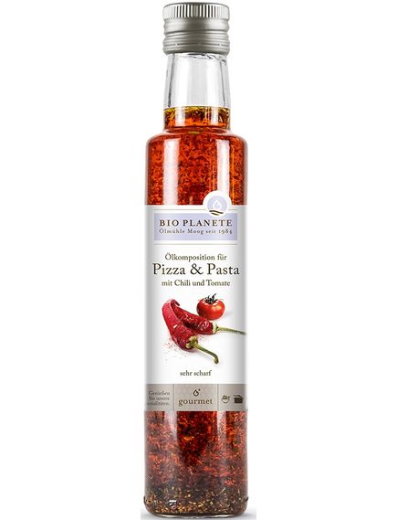 Олія для піци та пасти з перцем чилі та томатами органічна Bio Planete 250 мл