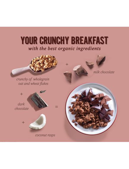 Кранчі з шоколадом органічні Verival 375 г, зображення 4