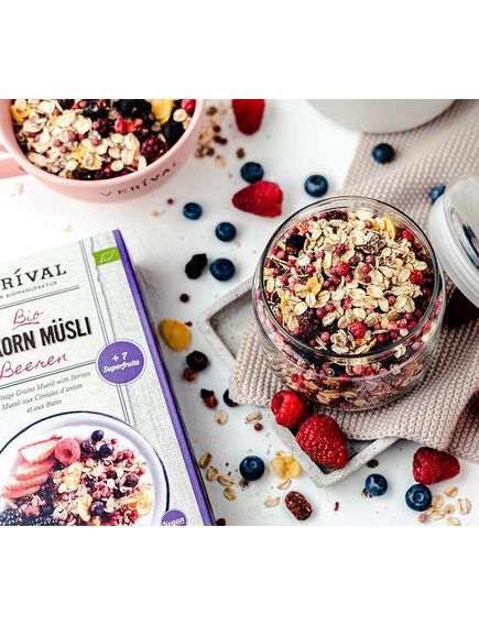 Мюслі з ягодами цільнозернові органічні Verival 325 г, зображення 2