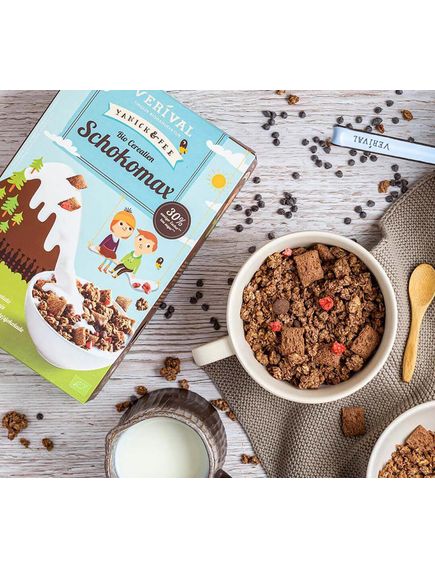 Гранола з шоколадом та полуницею органічна Verival 350 г, зображення 2