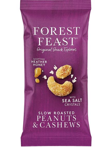 Суміш горіхів підсмажених в морській солі з вересковим медом Forest Feast бокс 12шт*40 г, зображення 2