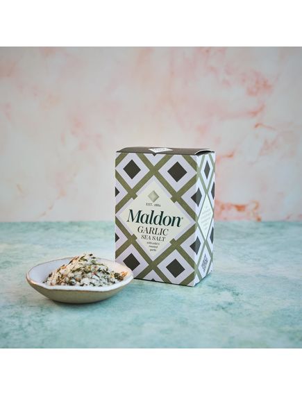 Сіль морська пластівцями з часником Maldon Garlic 100 г, зображення 2