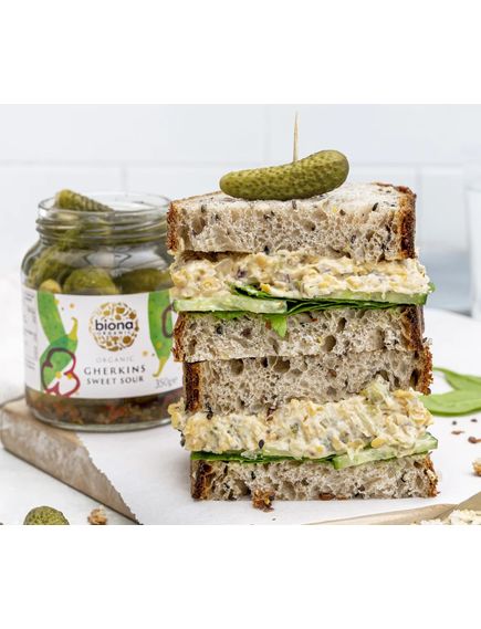 Biona Organic Корнішони кисло-солодкі органічні 350 г, зображення 2