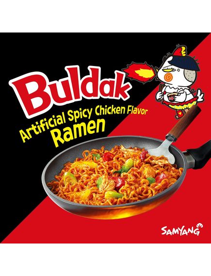 Samyang Локшина Рамьон Гостра Курка Buldak Hot Chicken Flavor швидкого приготування 140 г, зображення 3
