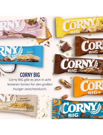 Батончик злаковий Кокос-Молочний Шоколад Corny бокс 24шт*50 г, зображення 3