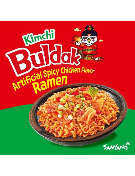 Samyang Локшина Рамьон Гостра Курка-Кімчі Buldak Ramen Kimchi швидкого приготування 135 г, зображення 3
