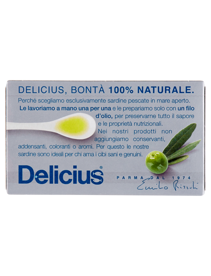 Сардина в оливковій олії Delicius 120 г, зображення 2