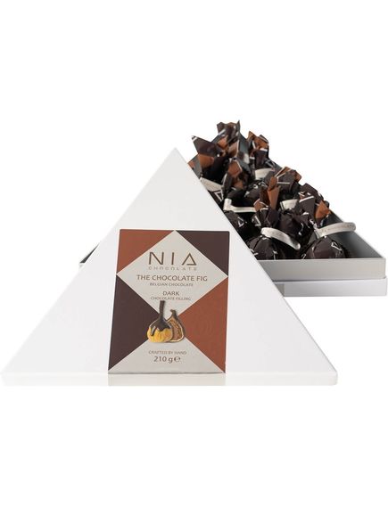 Nia Chocolate Інжир в темному шоколаді з горіховою начинкою з бренді 210 г, зображення 2