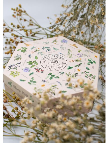 Чайний набір Оздоровчий Wellnes Tea Set Acorus 6 видів по 10 пакетиків-саше 105 г, зображення 4