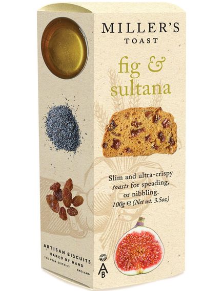 Artisan Biscuits Тости для сиру Інжир-Родзинки Miller's Toast 100 г